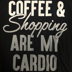 COFFEE + SHOPPING LIGHTWEIGHT CREWNECK SWEATER - PLUS SIZE
